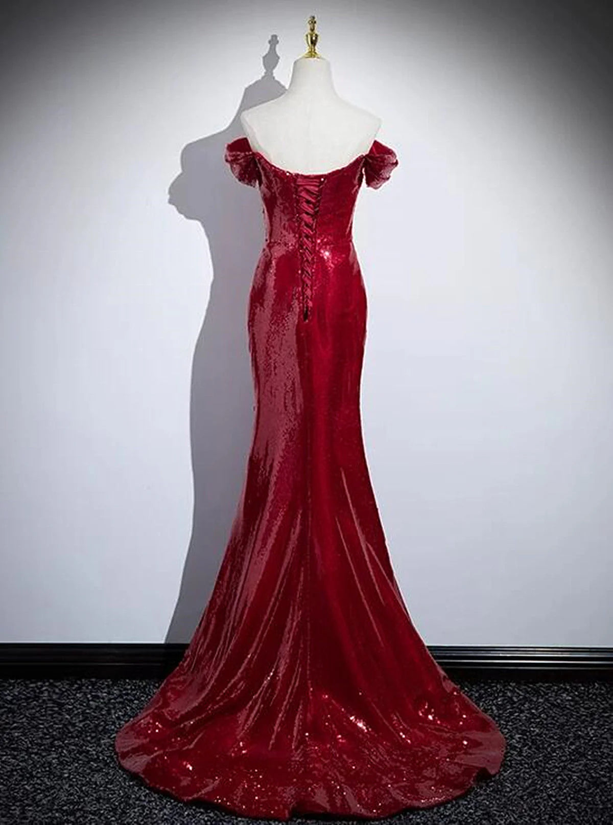 Mermaid Sleek Glitter Sparking Sweetheart Sequins Prom Dress Evening Dress