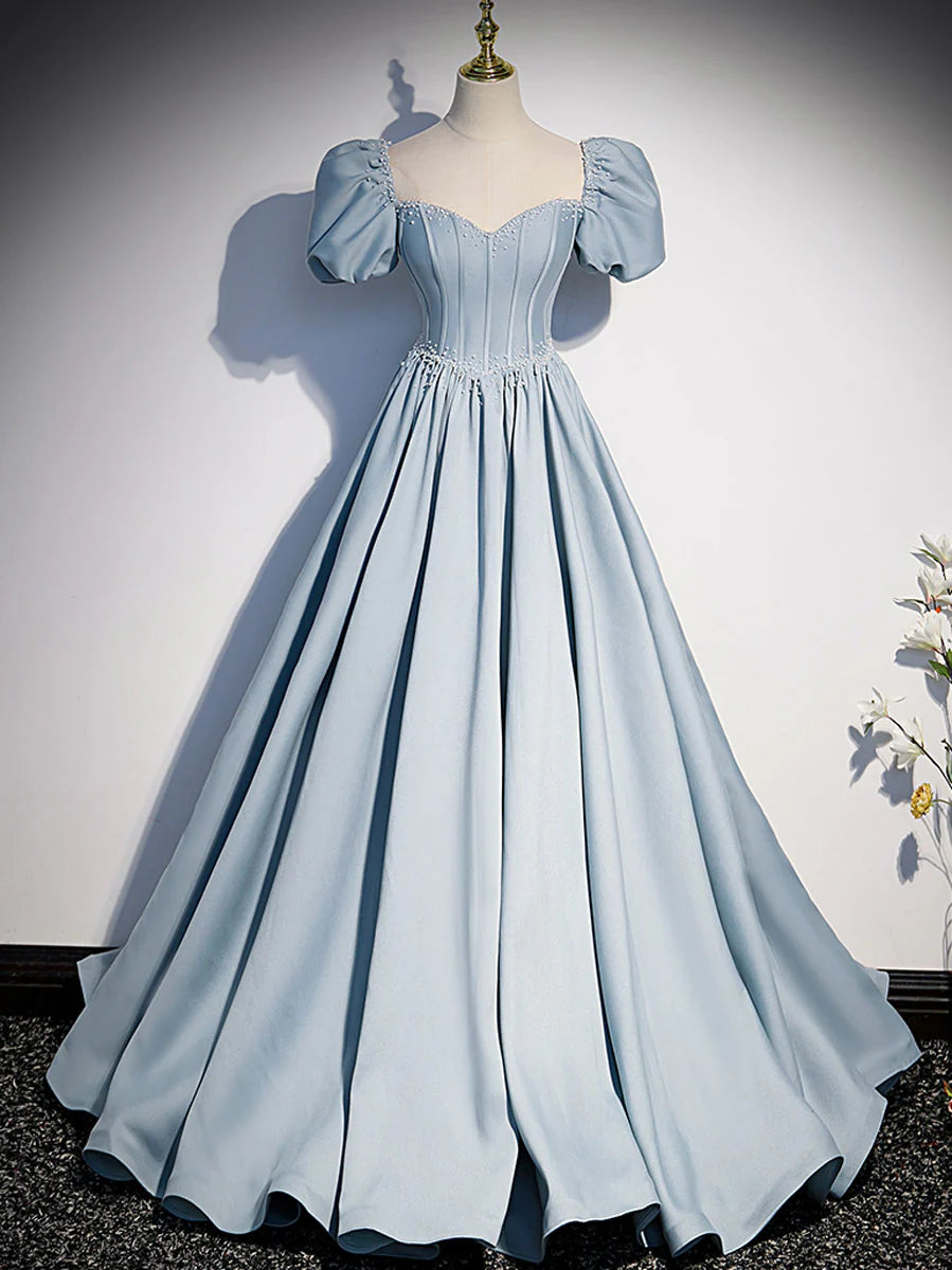 Ball Gown Quinceanera Dresses Princess Dress White Off Shoulder Satin Long Prom Dress Satin Formal Dress