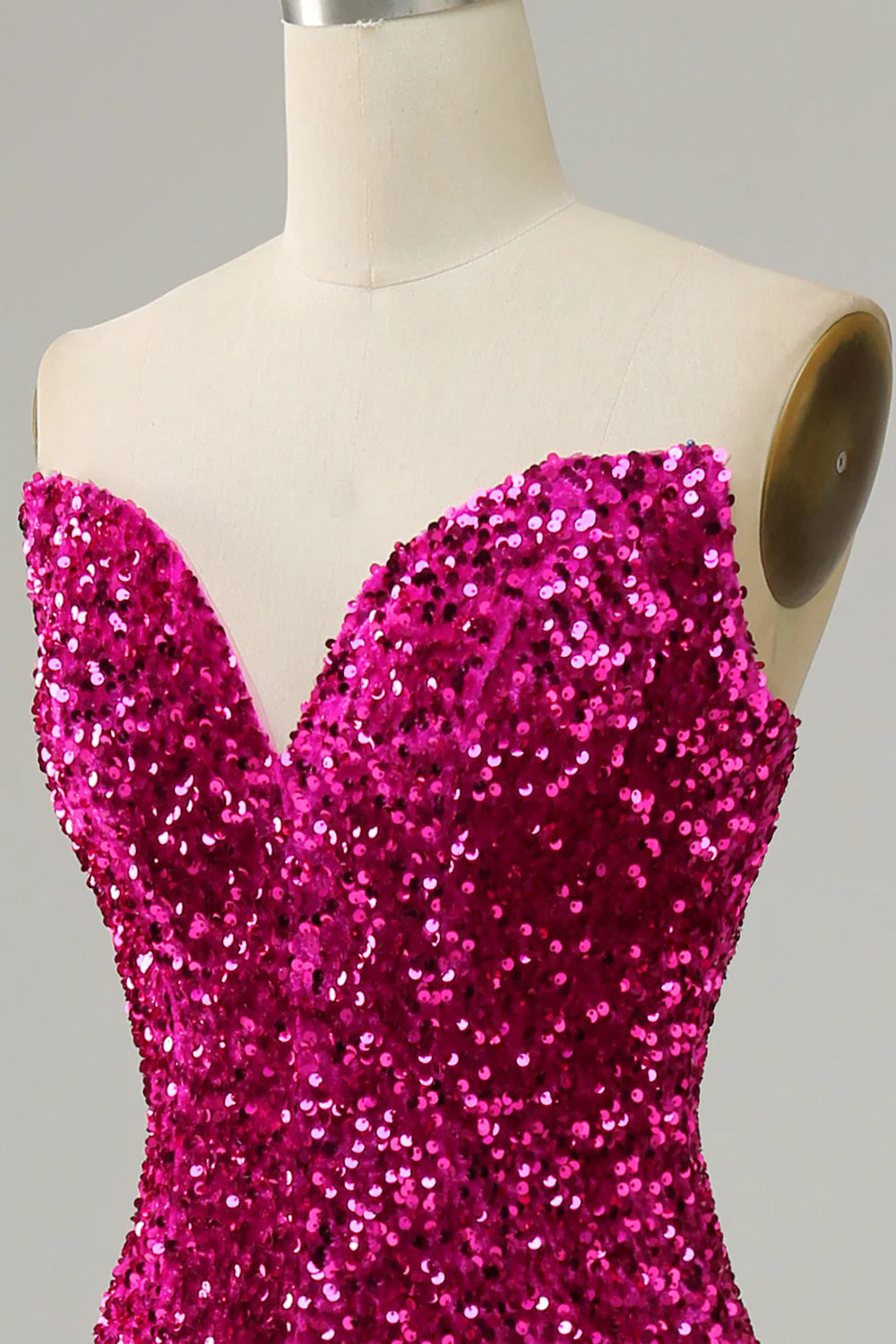 Mermaid Strapless Sequined Sweep/Brush Train Dresses
