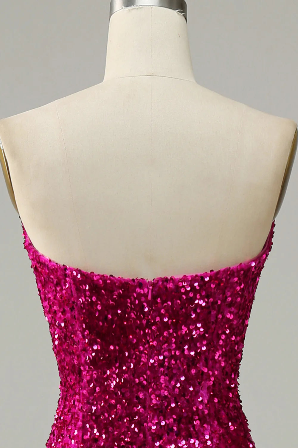 Mermaid Strapless Sequined Sweep/Brush Train Dresses
