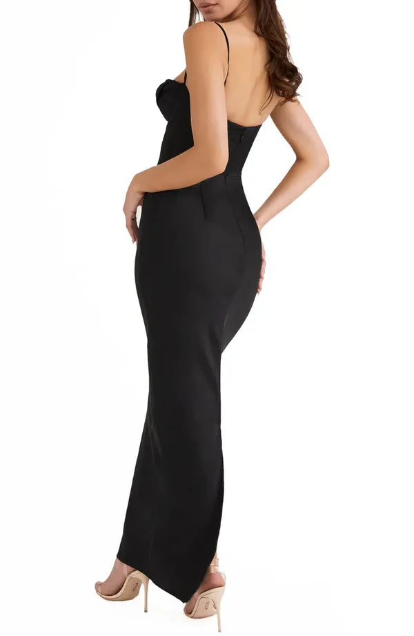 Noble and elegant thin shoulder straps off the shoulder tight corset off the back prom dress Evening Dress