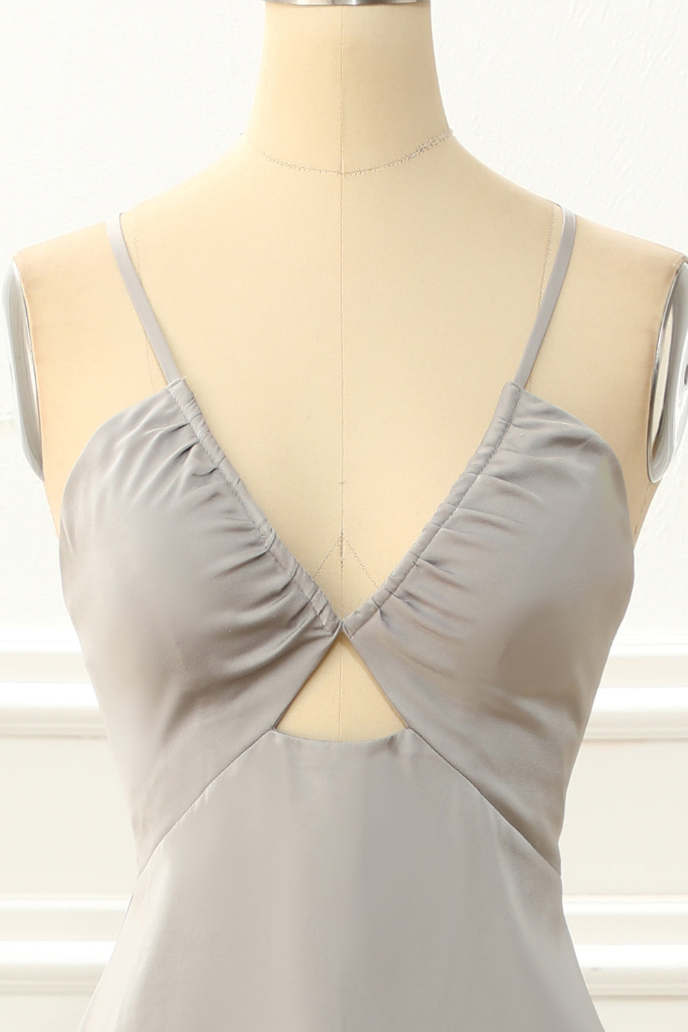 Satin V-Neck Sheath Simple Prom Dress Sexy Bridesmaid Dress Party Dress