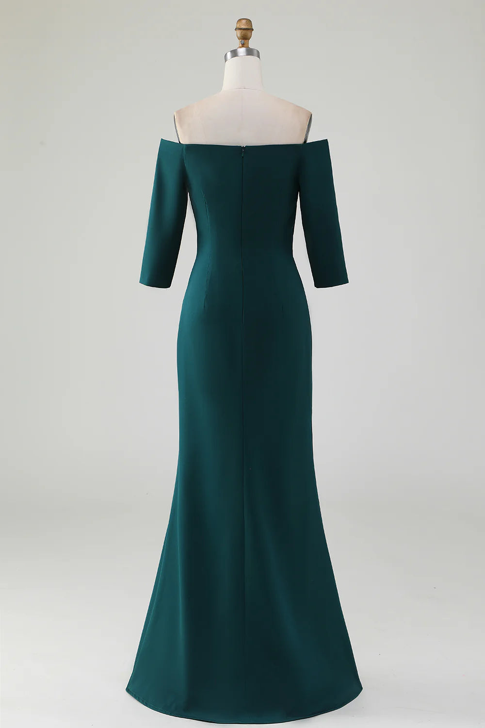 Mermaid Off The Shoulder Cascading Ruffle Mother Of The Bride Dress With Slit