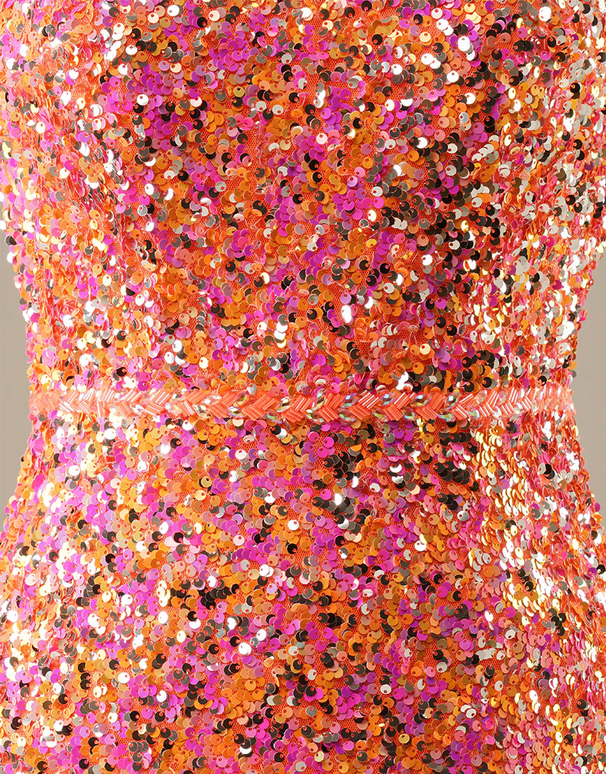 Sheath/Mermaid Sleek Glittering Sparkle Spaghetti Straps Prom Dress