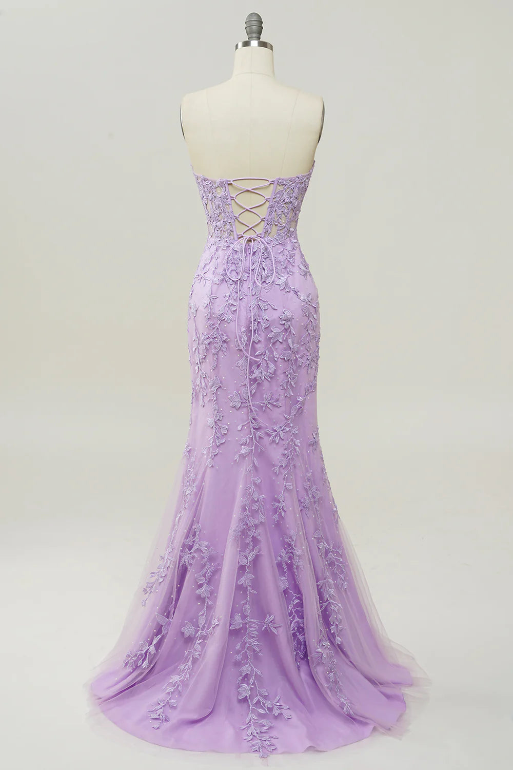 Sweetheart Strapless Neck Mermaid Prom Dress With Appliques