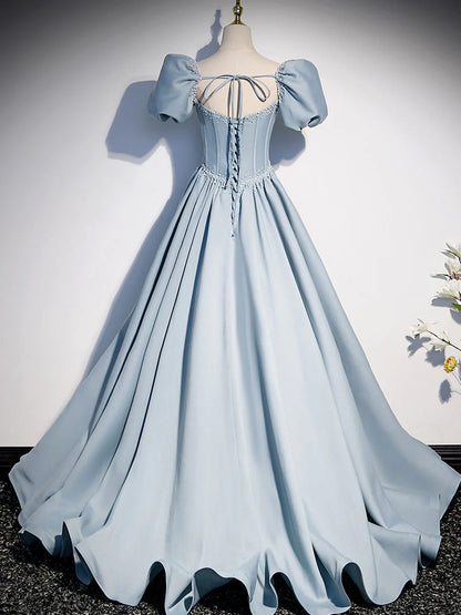 Ball Gown Quinceanera Dresses Princess Dress White Off Shoulder Satin Long Prom Dress Satin Formal Dress
