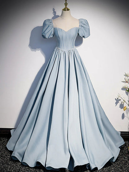 Ball Gown Quinceanera Dresses Princess Dress White Off Shoulder Satin Long Prom Dress Satin Formal Dress