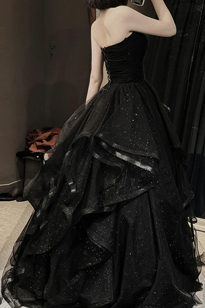 A-Line Elegant Dress Wedding Guest Prom Floor Length Off The Shoulder Tulle Party Dresses