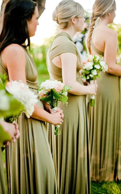 Open Back Garden Bridesmaid Dress with Sash