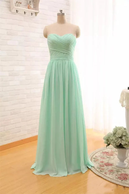 A-Line Criss Cross Sleeveless Floor-length Chiffon Bridesmaid Dress