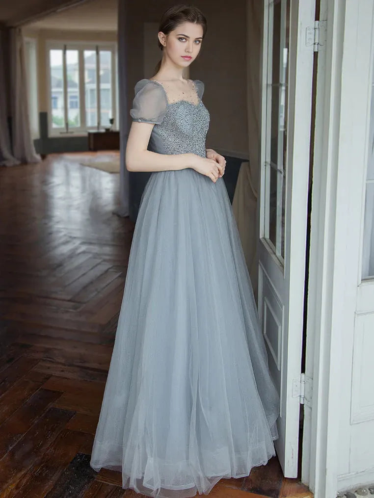 Ball Gown Quinceanera Dresses Princess Dress V Neck Tulle Long Prom Gown Sweet 16 Dress