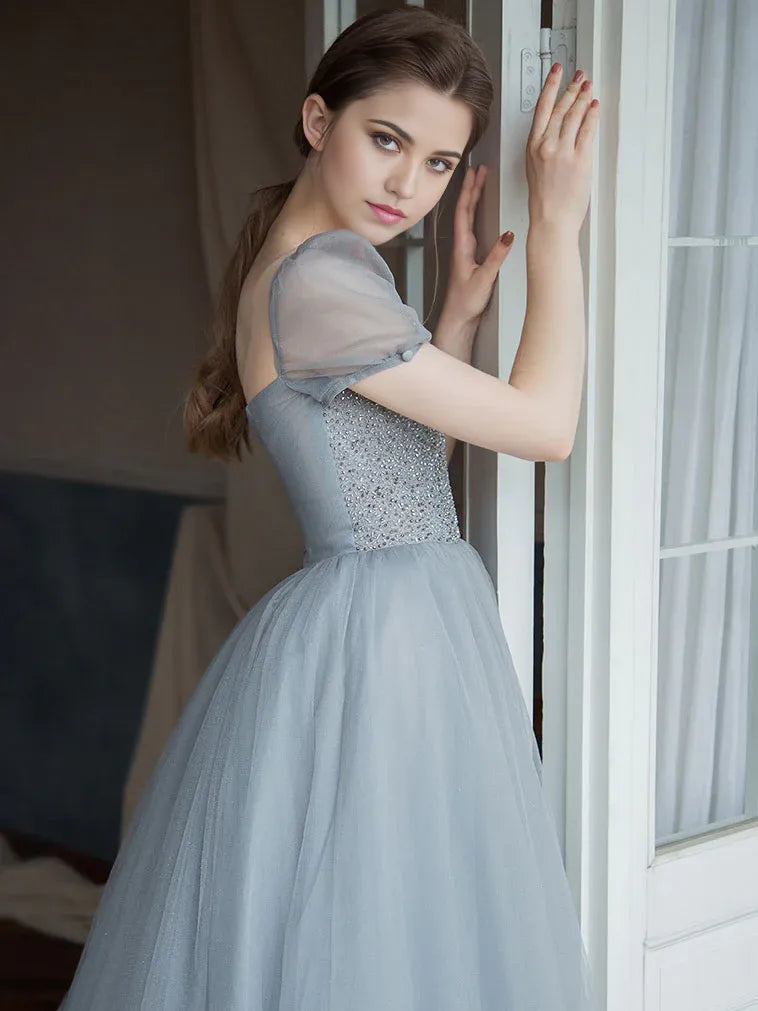 Ball Gown Quinceanera Dresses Princess Dress V Neck Tulle Long Prom Gown Sweet 16 Dress