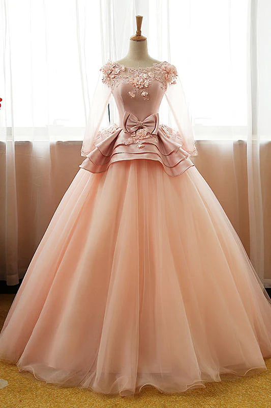 Ball Gown Quinceanera Dresses Princess Dress Unique Tulle Long Prom Dress Tulle Evening Dress Sweet 16 Dress