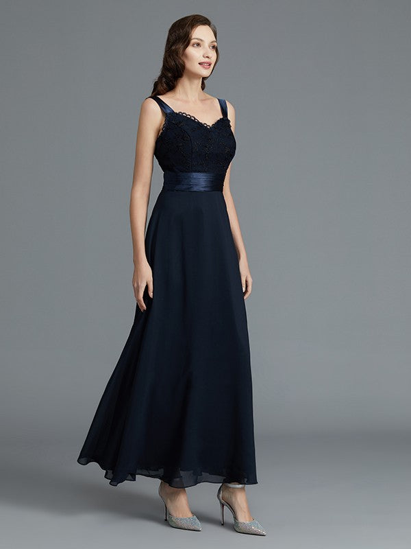 A-Line Sweetheart Sleeveless Chiffon Ankle-Length Mother of the Bride Dresses #
