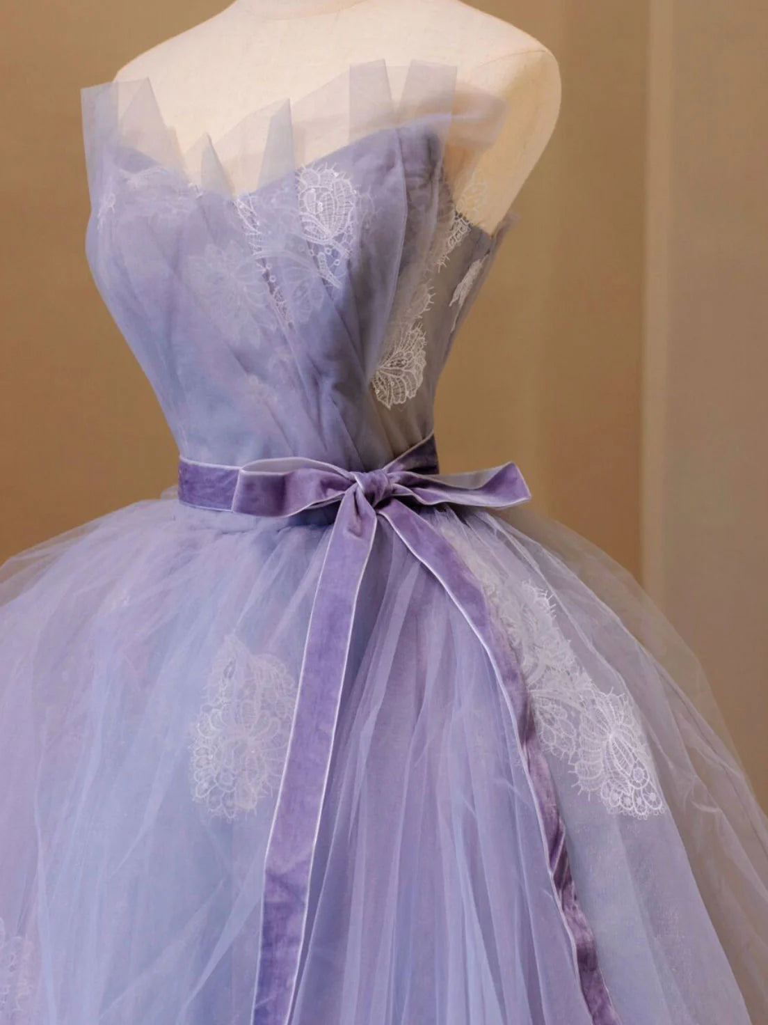 Ball Gown Quinceanera Dresses Princess Dress Purple V Neck Tulle Lace Long Prom Dress, Purple Formal Sweet 16 Dress