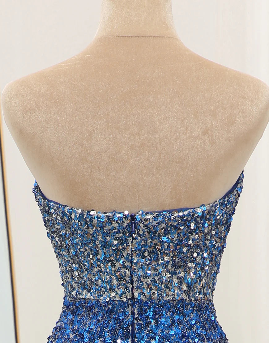 Sheath/Mermaid Sequined  Long Prom Dress