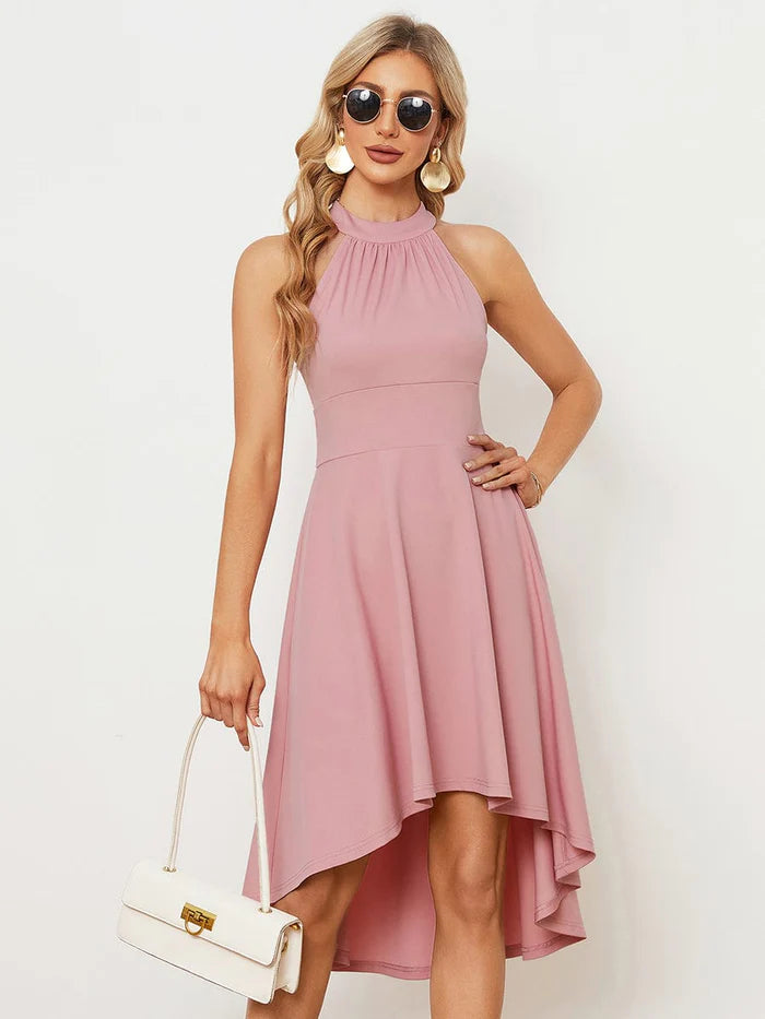 A-Line Halter Summer Sundresses Causal Cocktail Dress