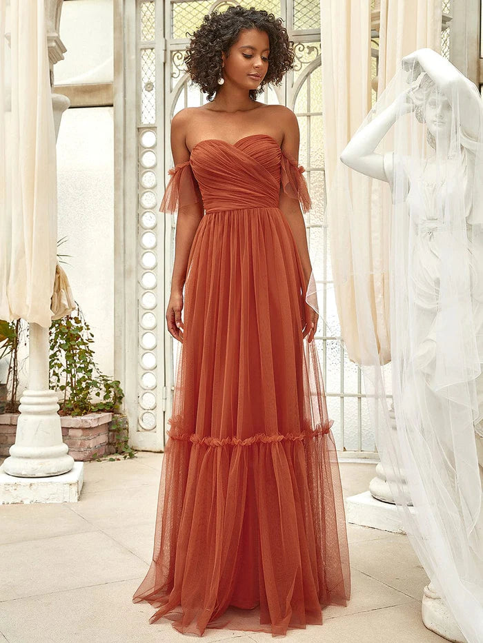 Burnt Orange Bridesmaid Dresses