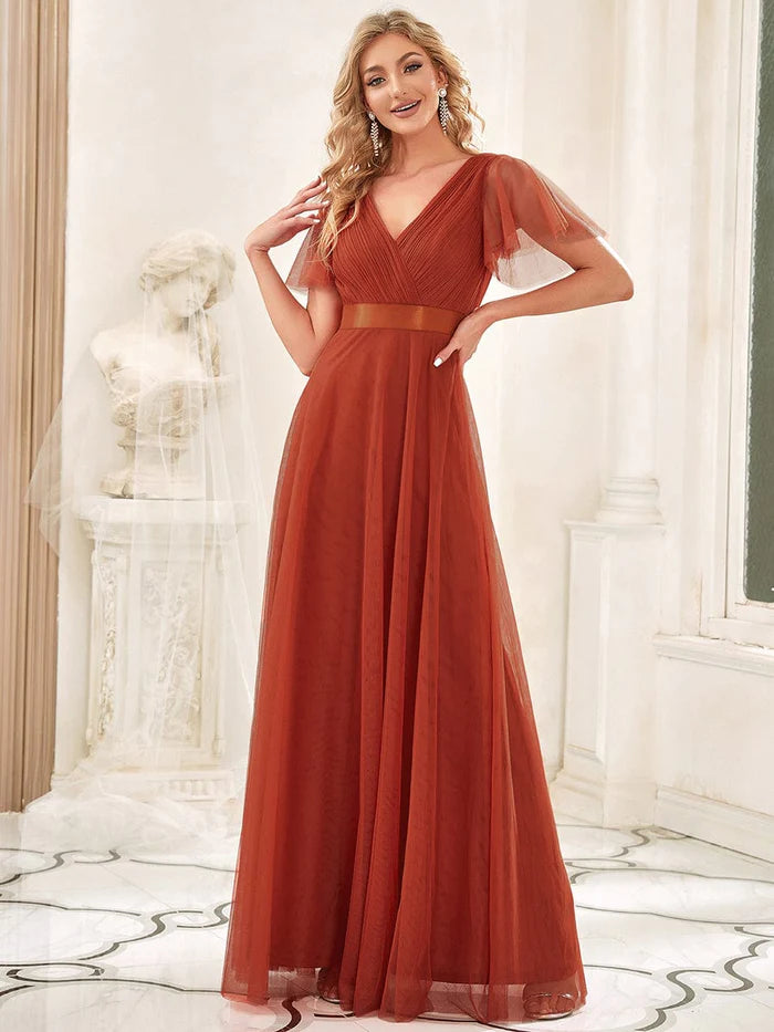 Burnt Orange Bridesmaid Dresses