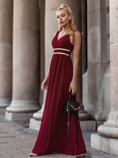 Sleeveless Grecian Style Formal Evening Dresses for Women