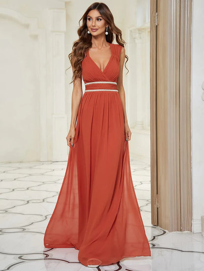 Sleeveless Grecian Style Formal Evening Dresses for Women