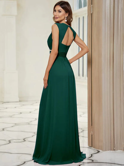 Sleeveless Grecian Style Formal Evening Dresses for Women