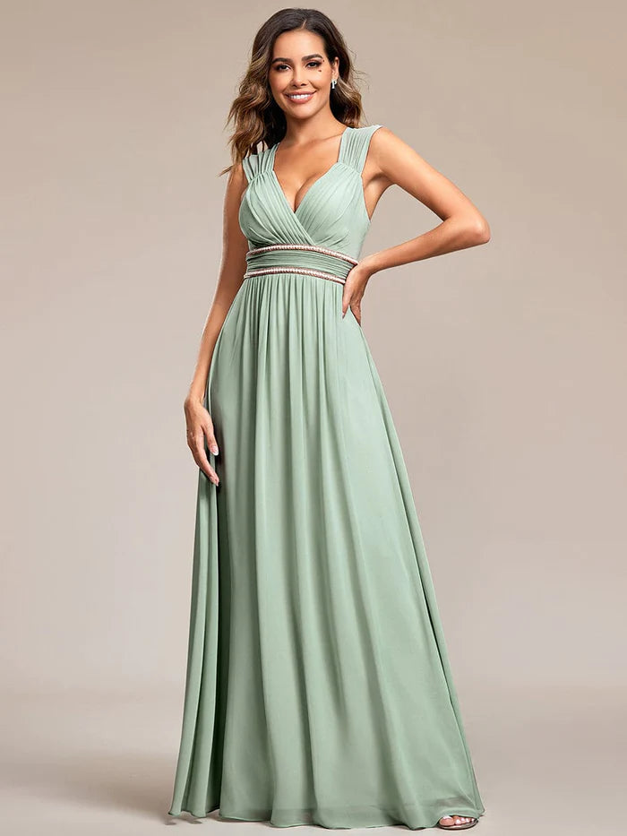 Sleeveless Grecian Style Formal Evening Dresses for Women