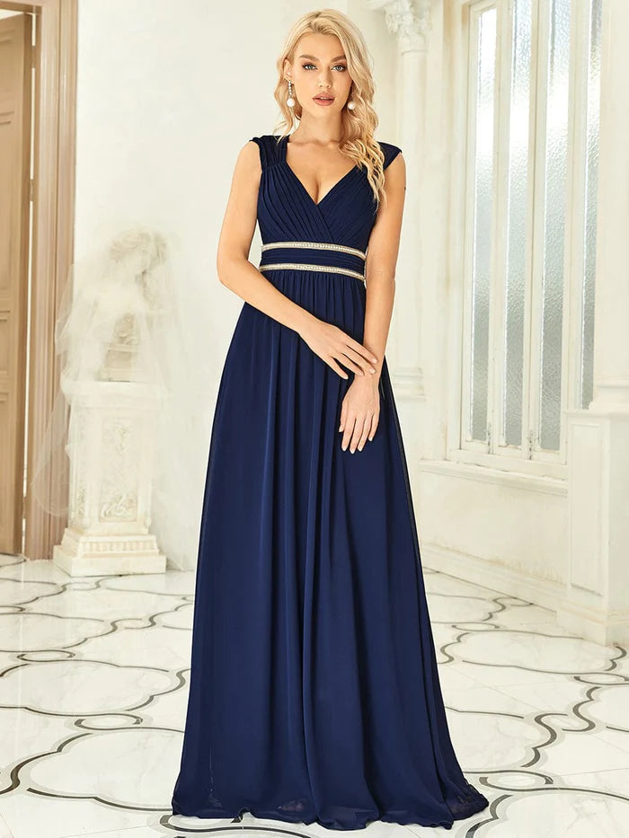 Sleeveless Grecian Style Formal Evening Dresses for Women