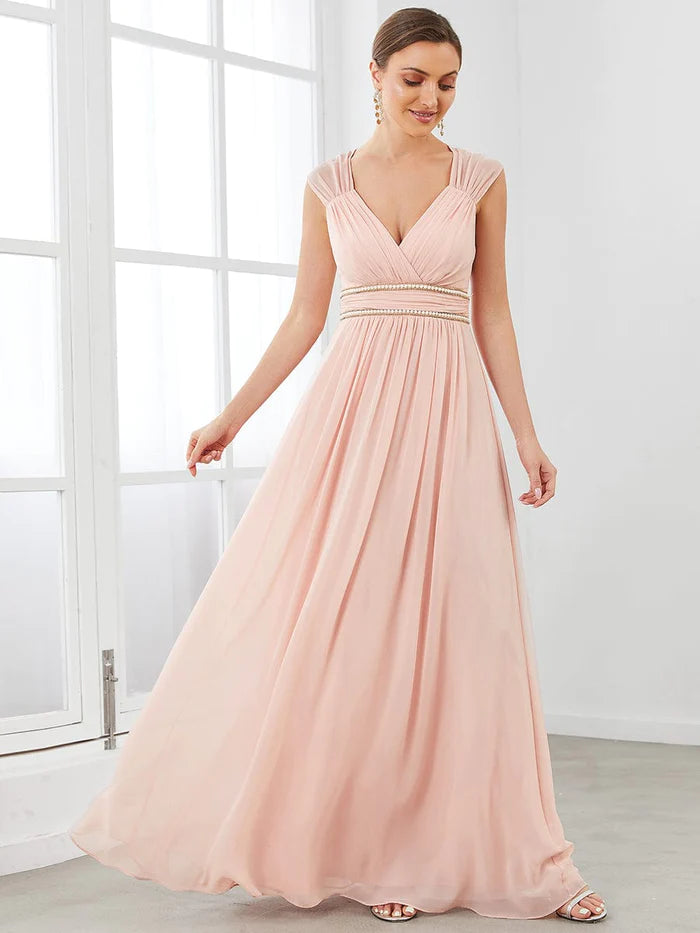 Sleeveless Grecian Style Formal Evening Dresses for Women