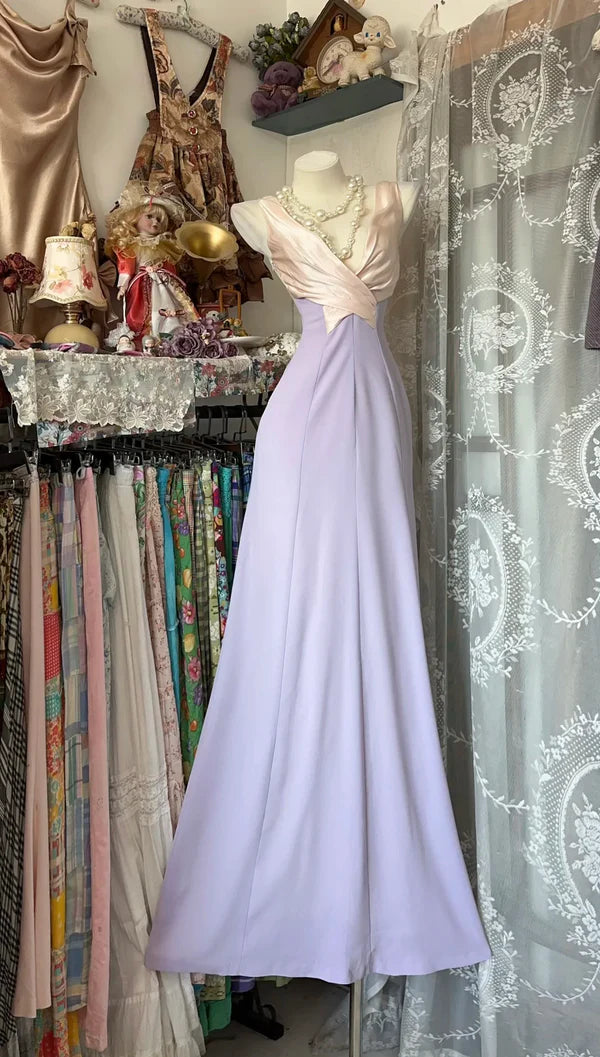 Elegant A Line V Neck Long Formal Prom Dress Simple Evening Party Gowns Sleeveless Wedding Guest Dress No With Neck accessories