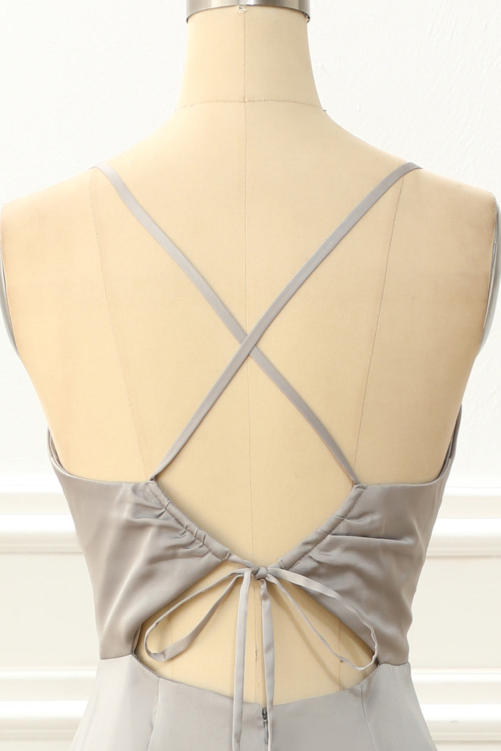 Satin V-Neck Sheath Simple Prom Dress Sexy Bridesmaid Dress Party Dress