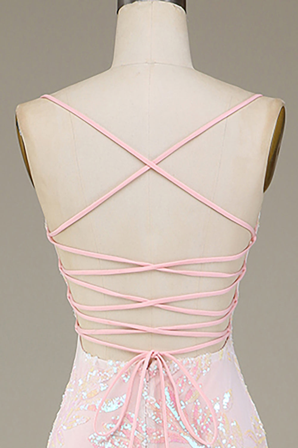 Mermaid Chic Spaghetti Straps Long Prom Dress with Slit Floor Length Charming Evening Party Dress