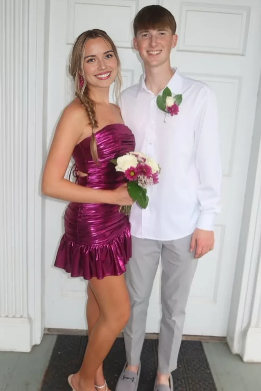 Chic Strapless Short Prom Dress Charming Birthday Party Dress Lovely Graduation Dress Homecoming Dress