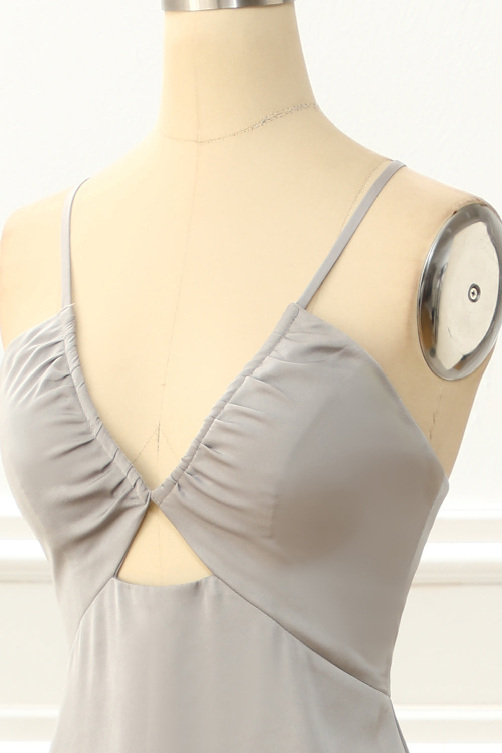 Satin V-Neck Sheath Simple Prom Dress Sexy Bridesmaid Dress Party Dress