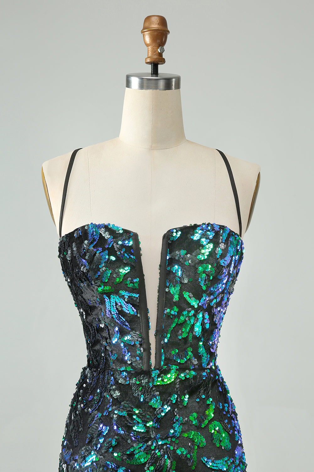 Pretty Fuchsia Black Bodycon Sparkly Sequin Short Homecoming Dress Sexy
