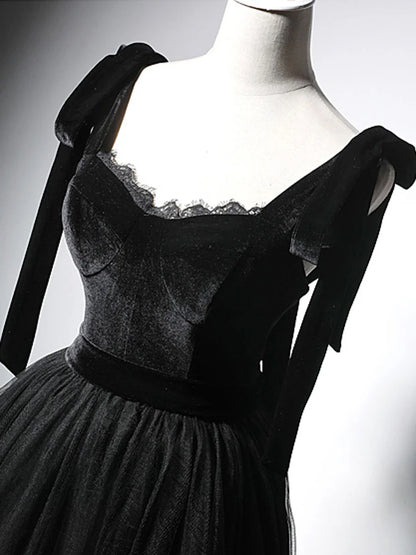 Black tulle lace short prom dress homecoming dress Formal Dress Elegant Evening Dress