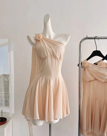 Cute A Line One Shoulder Short Prom Dress Charming Birthday Party Dress Lovely Graduation Dress Chic Homecoming Dress