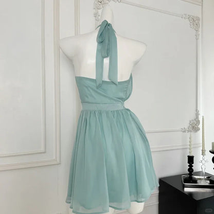 Elegant A Line Halter Sleeveless Short Prom Dress Charming Birthday Party Dress Lovely Graduation Dress Chic Homecoming Dress