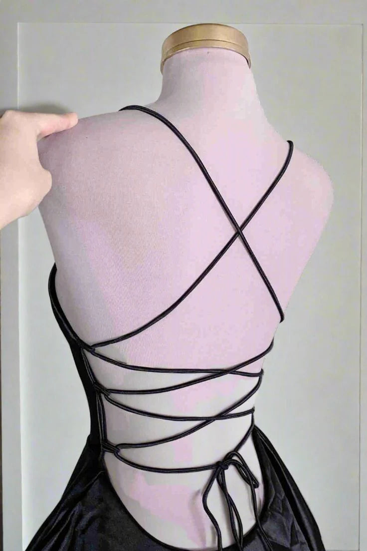 Lovely A-Line Sleeveless Satin Short Party Dress Simple Homecoming Dress Cute Formal Dress