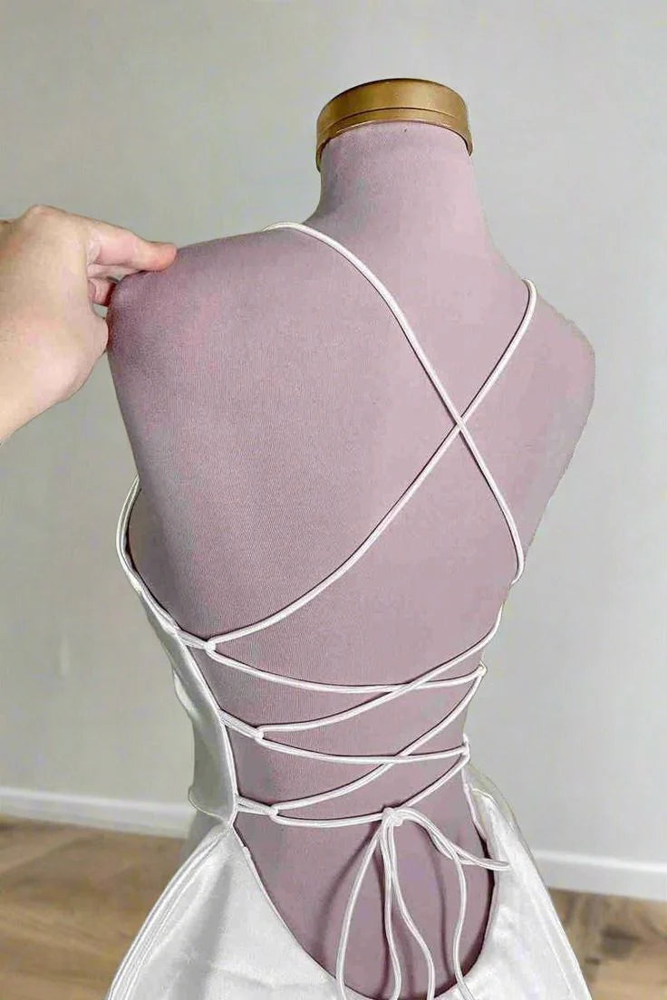 Lovely A-Line Sleeveless Satin Short Party Dress Simple Homecoming Dress Cute Formal Dress