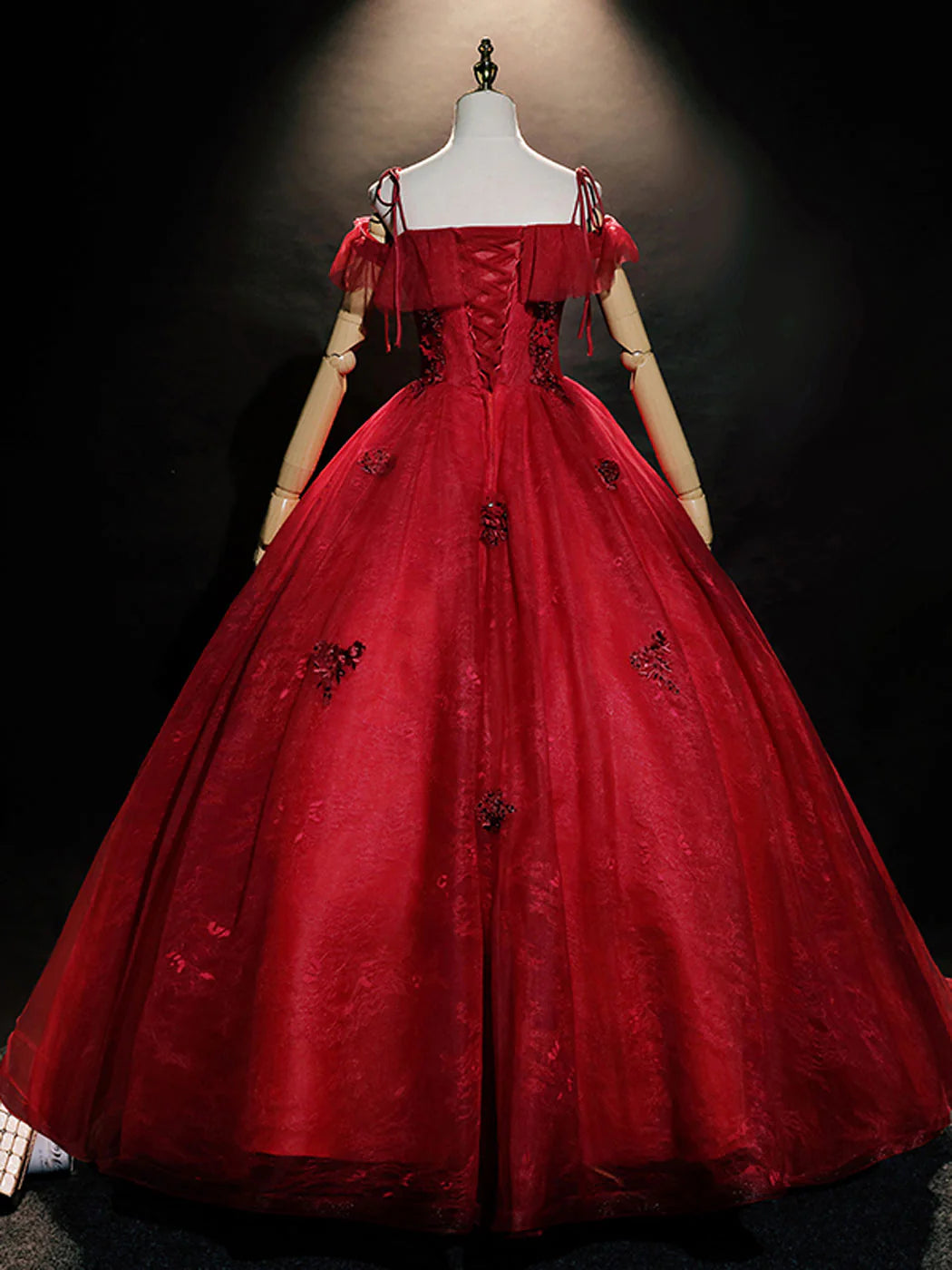 Ball Gown Quinceanera Dresses Princess Dress Burgundy Off Shoulder Tulle Lace Long Prom Dress Burgundy Sweet 16 Dress