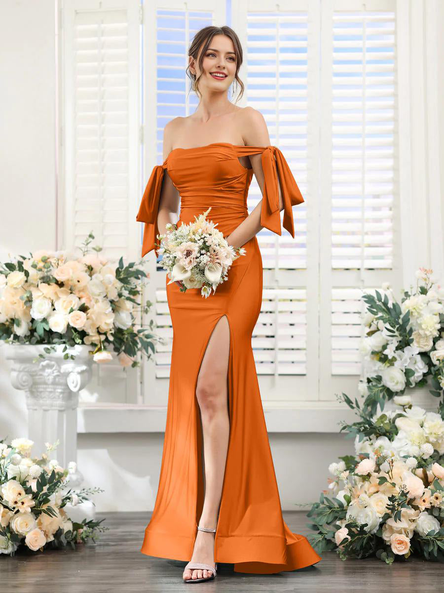 V Neck Sleeveless Split Formal Dress Cocktail Party Prom Long Wedding Guest Dresses For Women Trendy