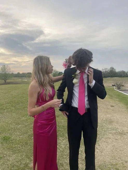 Sexy Sheath V-neck Sleeveless Long Prom Dress Birthday Outfits Simple Party Dress