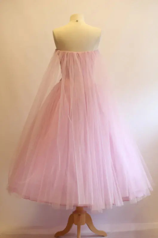 Vintage A Line Sweetheart Strapless Tulle Homecoming Dress Elegant Formal Prom Dress Sleeveless Cute Evening Party Dress
