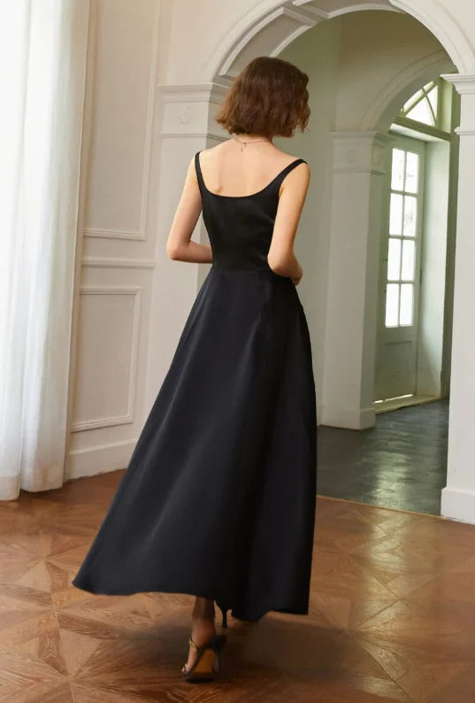 Vintage Straps Sleeveless Long Prom Dress Charming Evening Party Dress Simple Women's Dresses