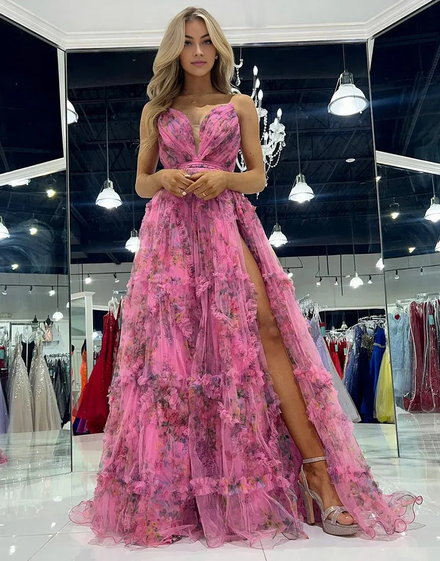 A-Line Fuchsia Sweetheart Off The Shoulder Prom Dress