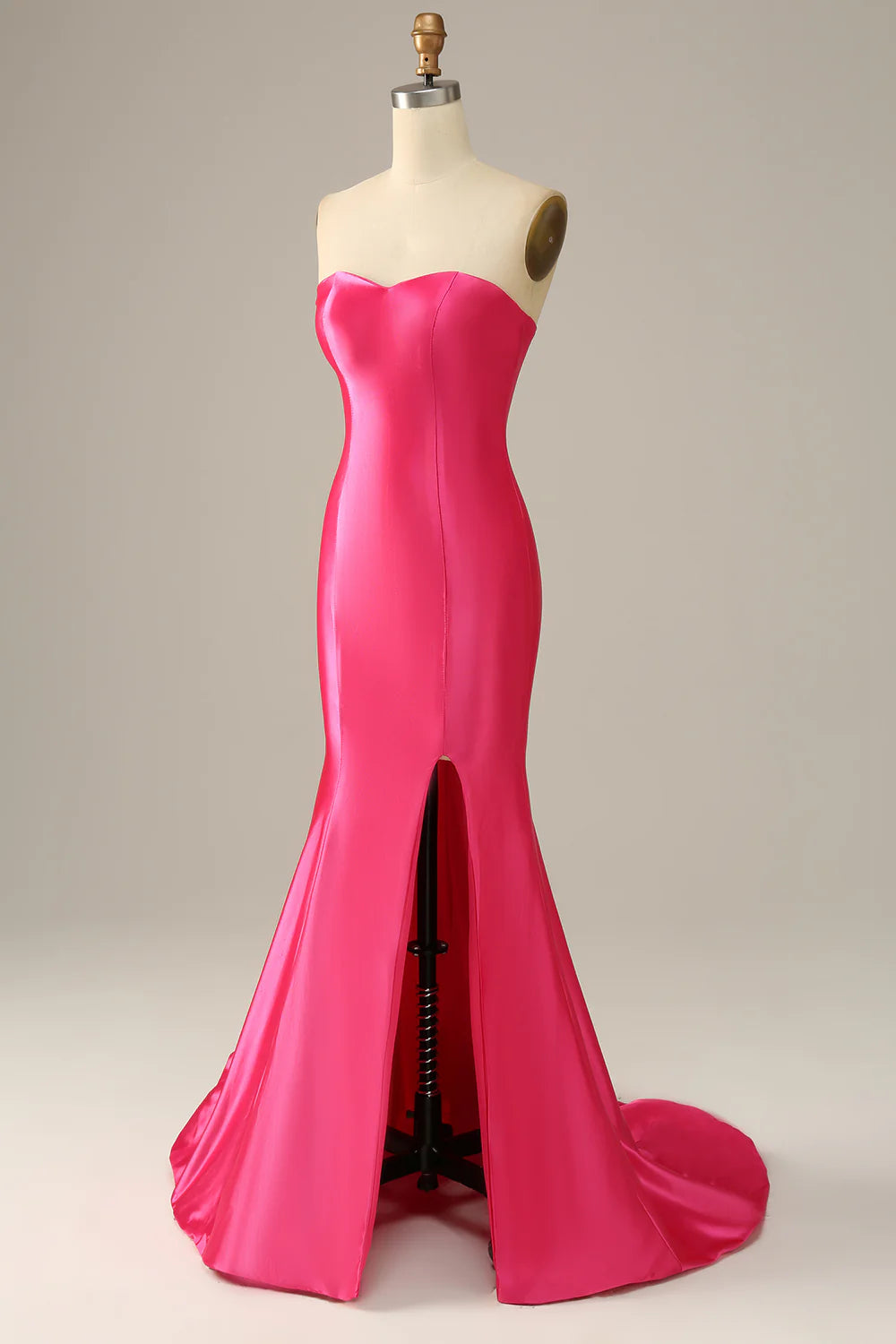 Sheath/Mermaid Fuchsia Sweetheart Prom Dress With Split