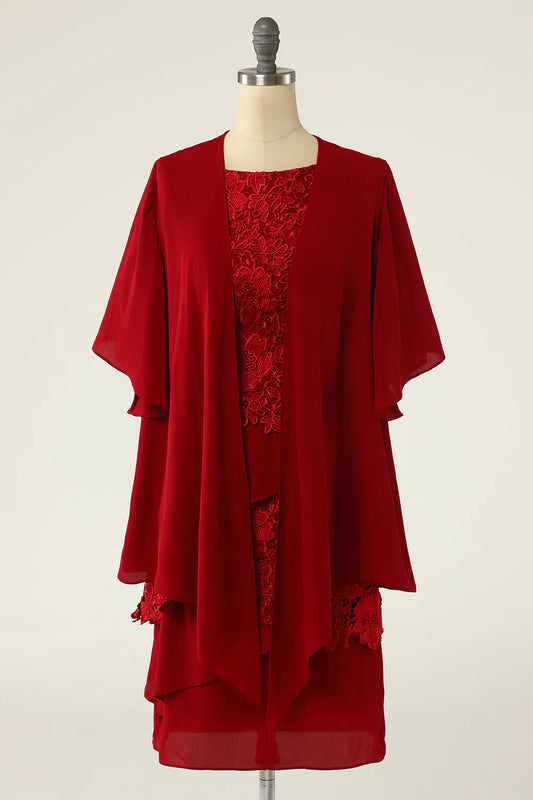 Lace Layers Two Piece Mother of the Bride Dress