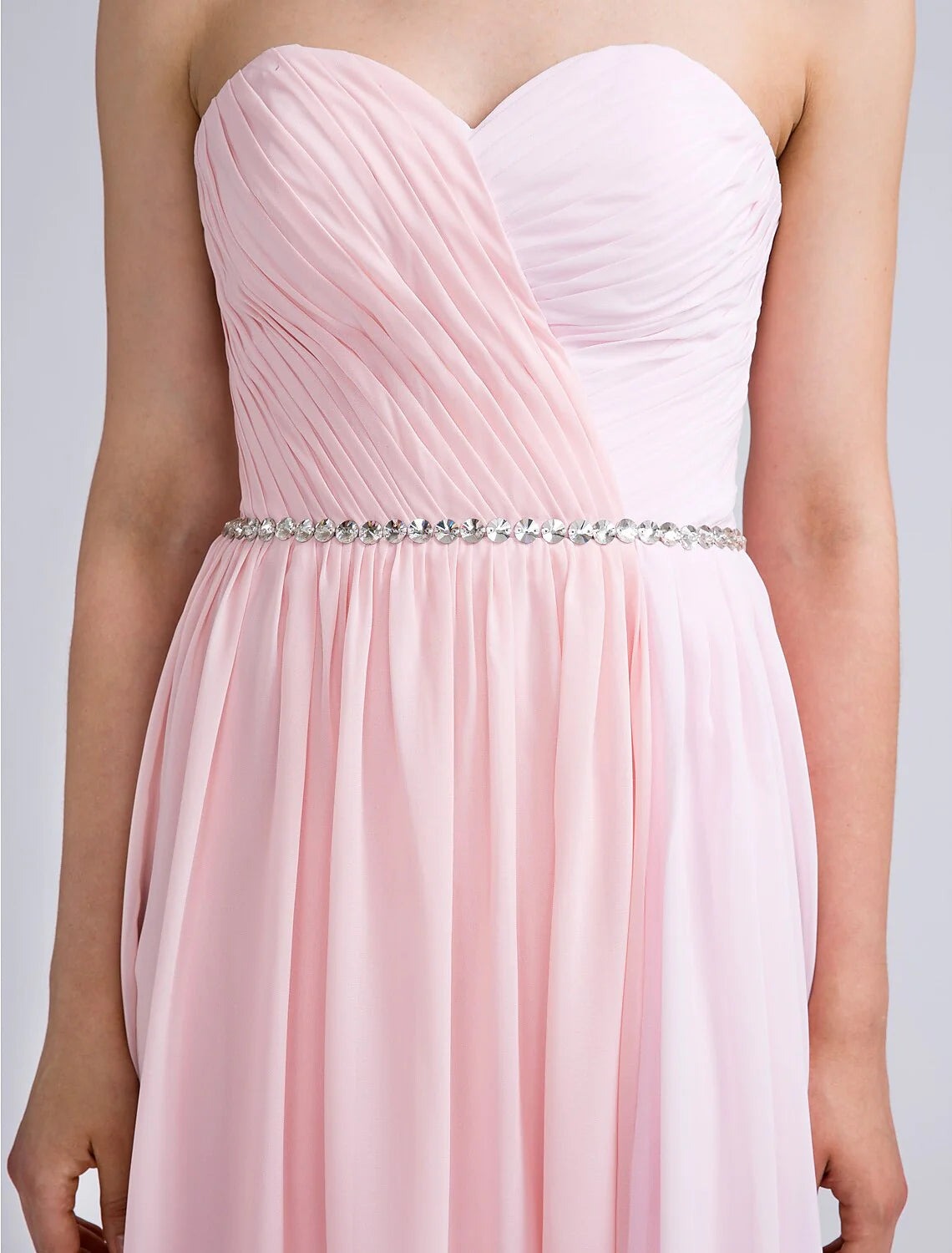 Sheath / Column Bridesmaid Dress Sweetheart Sleeveless Open Back Floor Length Chiffon with Criss Cross Solid Color