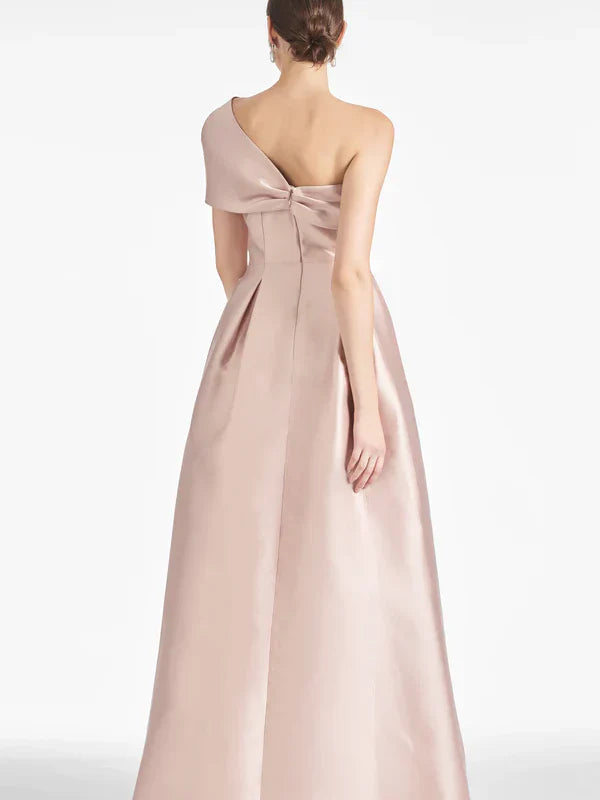 A Line/Princess One Shoulder to Floor Length mother of the bride dresses With Slit